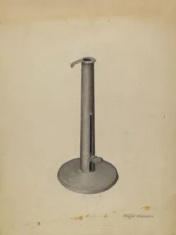 Graphite On Paper Prints: Candlestick, 1935/1942. Creator: Holger Hansen