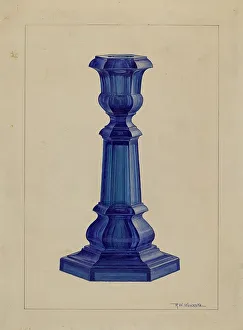 Glasswork Prints: Candlestick, 1935/1942. Creator: Ronau William Woiceske