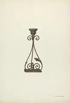 William Kieckhofel Prints: Candlestick, 1935 / 1942. Creator: William Kieckhofel