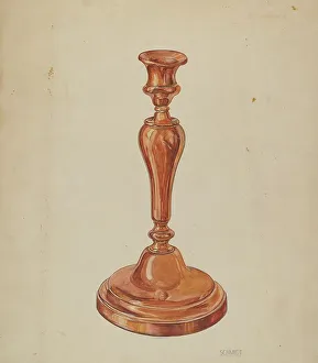 Shiny Prints: Candlestick, 1935/1942. Creator: William Schmidt