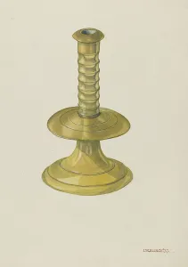 Candlestick, 1937. Creator: Irene M. Burge