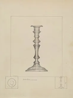 Graphite On Paper Prints: Candlestick, c. 1936. Creator: Henry Meyers