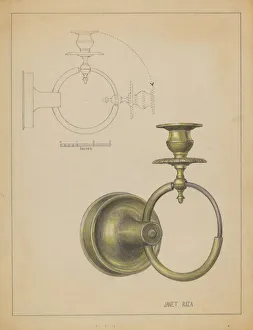 Candlestick, c. 1936. Creator: Janet Riza