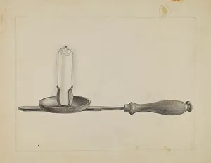 Riza Janet Prints: Candlestick, c. 1936. Creator: Janet Riza