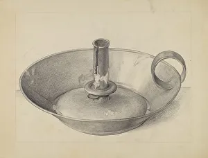 Riza Janet Prints: Candlestick, c. 1936. Creator: Janet Riza