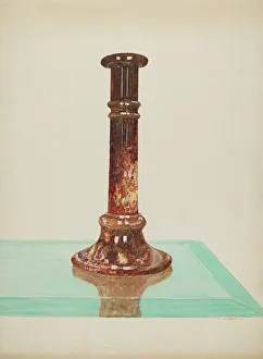 Glasswork Prints: Candlestick, c. 1936. Creator: Lawrence Porth