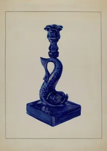 Glasswork Prints: Candlestick, c. 1936. Creator: Marcus Moran