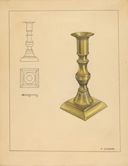 Johnson Philip Prints: Candlestick, c. 1936. Creator: Philip Johnson