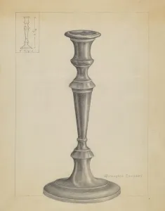 Rollington Campbell Prints: Candlestick, c. 1936. Creator: Rollington Campbell