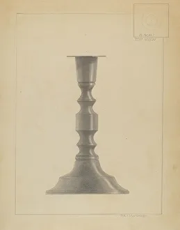 Liswood Sidney Prints: Candlestick, c. 1936. Creator: Sidney Liswood