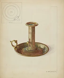 Adjusting Prints: Candlestick, c. 1937. Creator: Alfred Walbeck