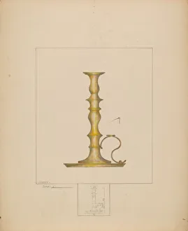 Portable Prints: Candlestick, c. 1937. Creator: Henry Meyers