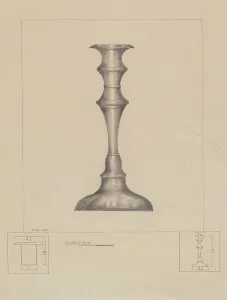 Henry Meyers Prints: Candlestick, c. 1937. Creator: Henry Meyers