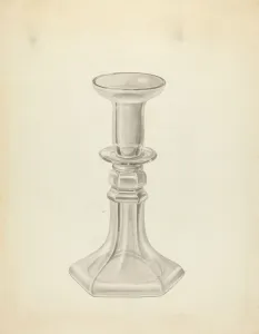 Fisk John Prints: Candlestick, c. 1937. Creator: John Fisk