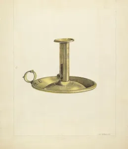 Jordan John Prints: Candlestick, c. 1937. Creator: John Jordan