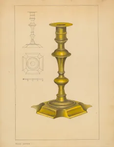 Johnson Philip Prints: Candlestick, c. 1937. Creator: Philip Johnson