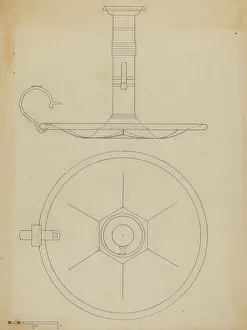 Johnson Philip Prints: Candlestick, c. 1937. Creator: Philip Johnson