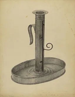 Krieger Bernard Prints: Candlestick, c. 1938. Creator: Bernard Krieger