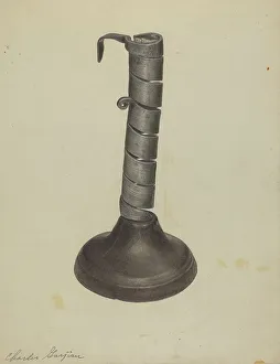 Charles Garjian Prints: Candlestick, c. 1938. Creator: Charles Garjian