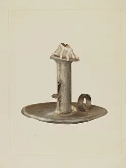Lever Prints: Candlestick, c. 1938. Creator: Eldon Allen