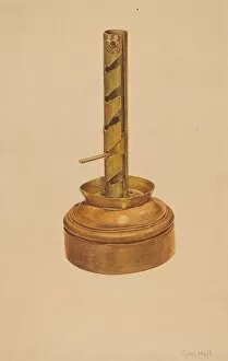 Adjusting Gallery: Candlestick, c. 1938. Creator: John Hall