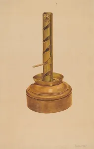 Adjusting Gallery: Candlestick, c. 1938. Creator: John Hall