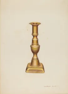Leslie Macklem Prints: Candlestick, c. 1938. Creator: Leslie Macklem