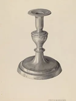 Boehmer Fritz Prints: Candlestick, c. 1939. Creator: Fritz Boehmer