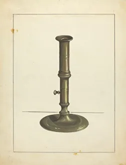 Jules Lefevere Prints: Candlestick, c. 1939. Creator: Jules Lefevere