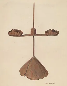 Candlestick Gallery: Candlestick, c. 1940. Creator: Carl Strehlau