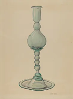 Riza Janet Prints: Candlestick, c. 1940. Creator: Janet Riza