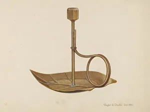 Handle Collection: Candlestick, c. 1940. Creator: Roger Deats