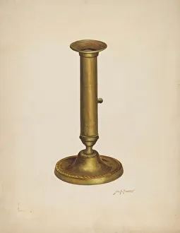 Roberts Sydney Prints: Candlestick, c. 1941. Creator: Sydney Roberts