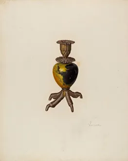 Talon Prints: Candlestick, c. 1942. Creator: Selma Sandler