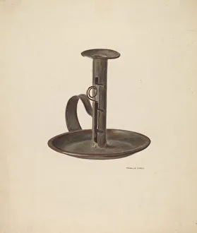 Syres Franklyn Prints: Candlestick and Holder, c. 1941. Creator: Franklyn Syres