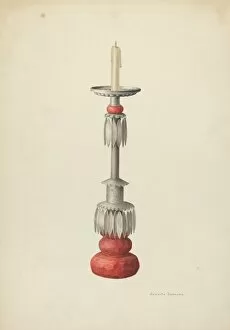Donahoo Juanita Gallery: Candlestick (One of a Pair), c. 1941. Creator: Juanita Donahoo