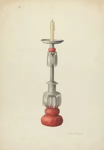Donahoo Juanita Gallery: Candlestick (One of a Pair), c. 1941. Creator: Juanita Donahoo