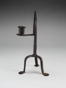 Candlestick and Rushlight Holder, 1750 / 1850. Creator: Unknown