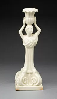 Yorkshire Gallery: Candlestick, Yorkshire, 1780 / 1800. Creator: Leeds Pottery