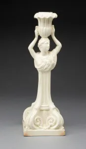 Yorkshire Gallery: Candlestick, Yorkshire, 1780 / 1800. Creator: Leeds Pottery