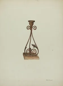 Candlesticks Prints: Candlesticks, 1939. Creator: Edith Towner