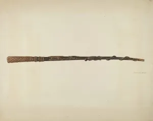 Woodcarving Prints: Cane, 1935/1942. Creator: Edmond Lorts