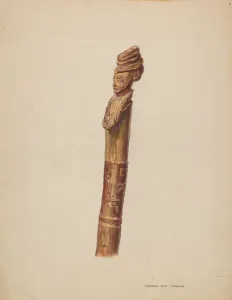 Francis Law Durand Prints: Cane Head or Handle, 1935 / 1942. Creator: Francis Law Durand
