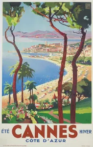 Railroad Prints: Cannes. Cote d'Azur, c1938