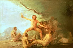 Human Prints: Cannibals savouring human remains, 1800-1808. Artist: Francisco Goya