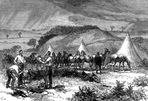 Cleaning Prints: Cannock Chase Manoeuvres: camp of the Royal Engineers