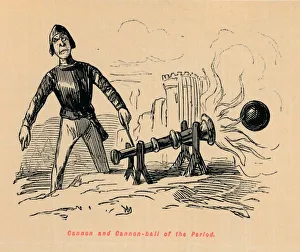 Cannon and Cannon-ball of the Period. Artist: John Leech