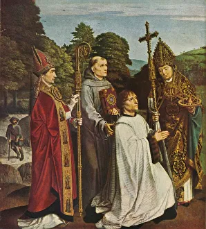 Salviati Prints: Canon Bernardijn Salviati and Three Saints, 1501, (1909). Artist: Gerard David