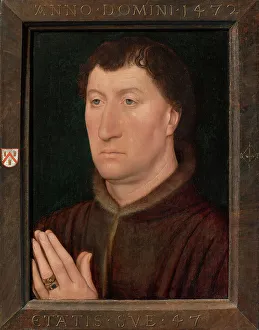 Hans Menling Prints: The Canon Gilles Joye, 1472. Creator: Hans Memling