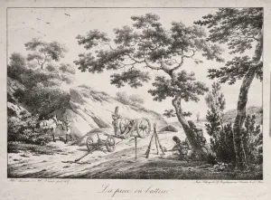 Engelmann Prints: The Canon Ready to Fire, 1817. Creator: Hippolyte Lecomte (French, 1781-1857)